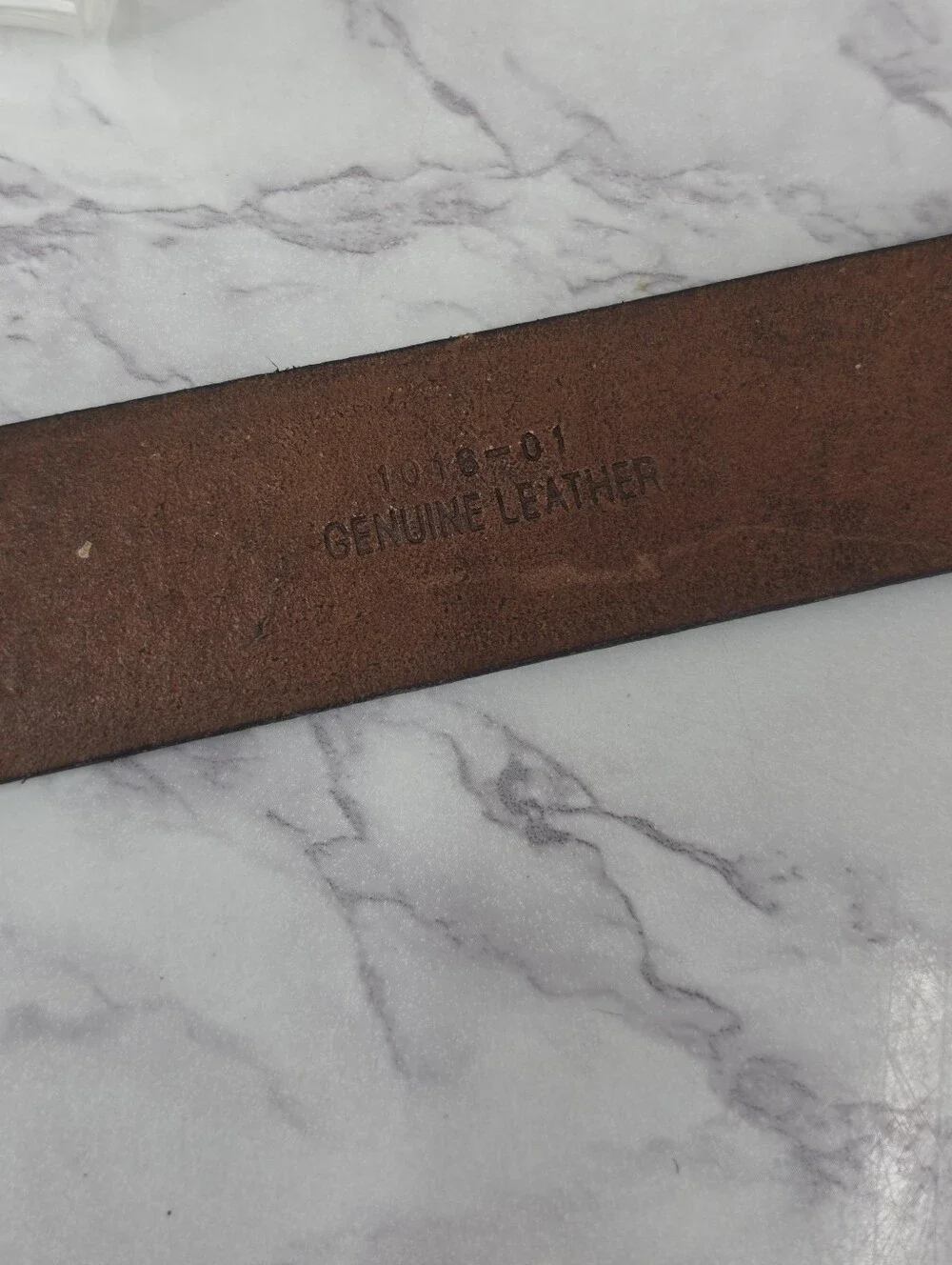 Vintage Deer Embossed Leather Men’s Belt - Brown Black